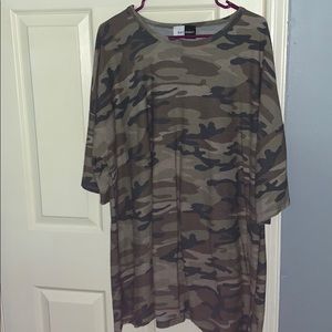 Long camo top